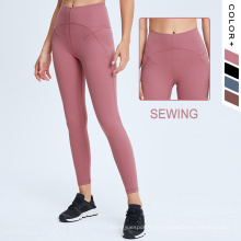 Leggings de yoga de compresión deportiva con Leggins de bolsillo clave Deportivos Leggings de entrenamiento sin costuras para mujeres